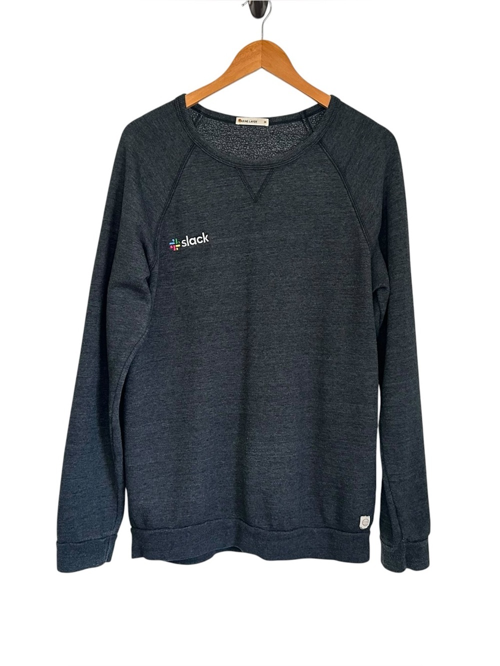 Marine Layer Mens Crewneck Sweatshirt Sz Med Dark Gray French Terry Lightweight